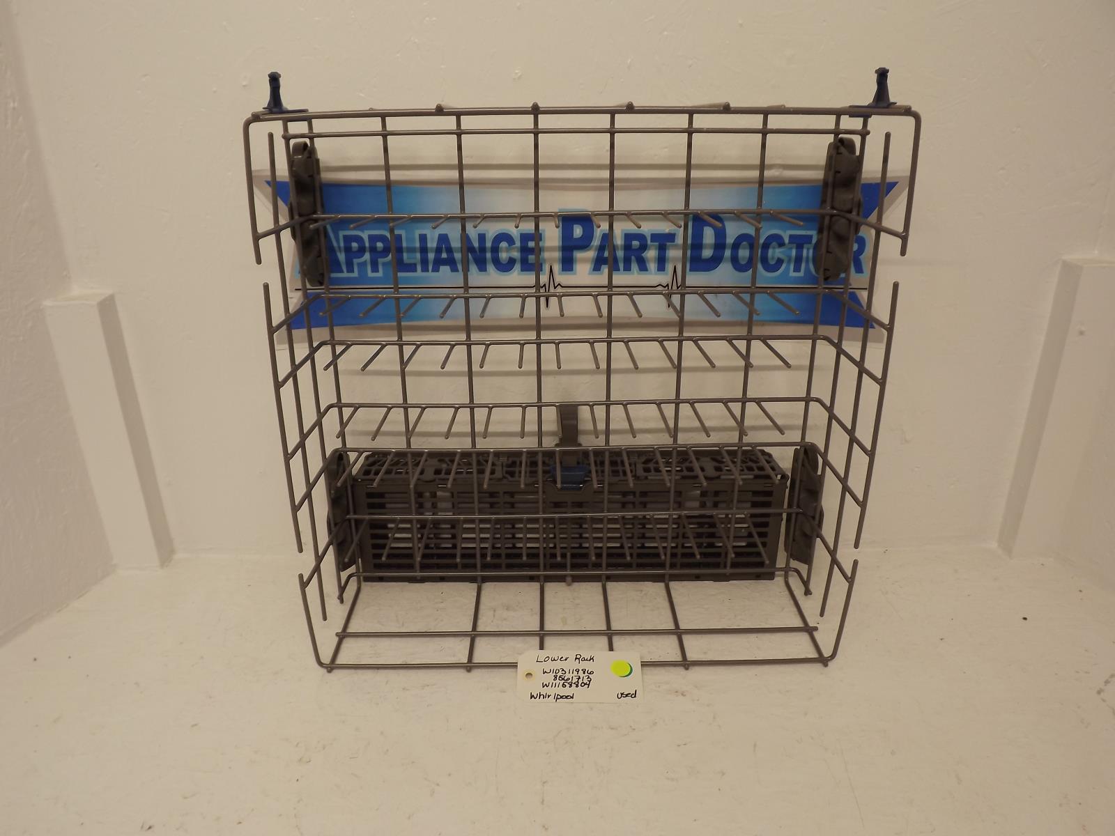 Whirlpool Dishwasher W10311986 8561713 W11158804 Lower Rack Used Whirlpool Dishwasher W10311986 8561713 W11158804 Lower Rack Used
